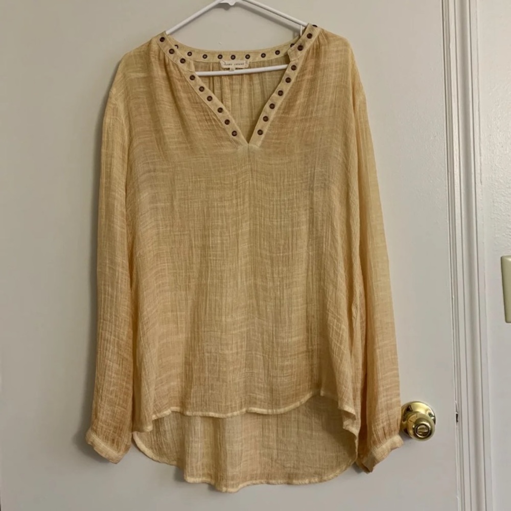 Gilded intent yellow blouse
